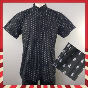 Quilted Giraffe men's button down shirt cotton XL nautical design